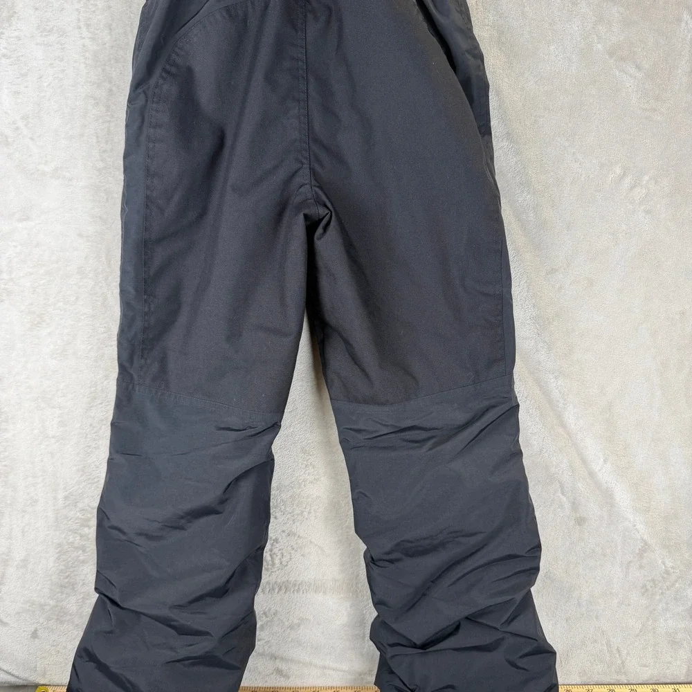 Lands End Kids Black Iron Knee Insulated Snow Bib Overalls Size 12